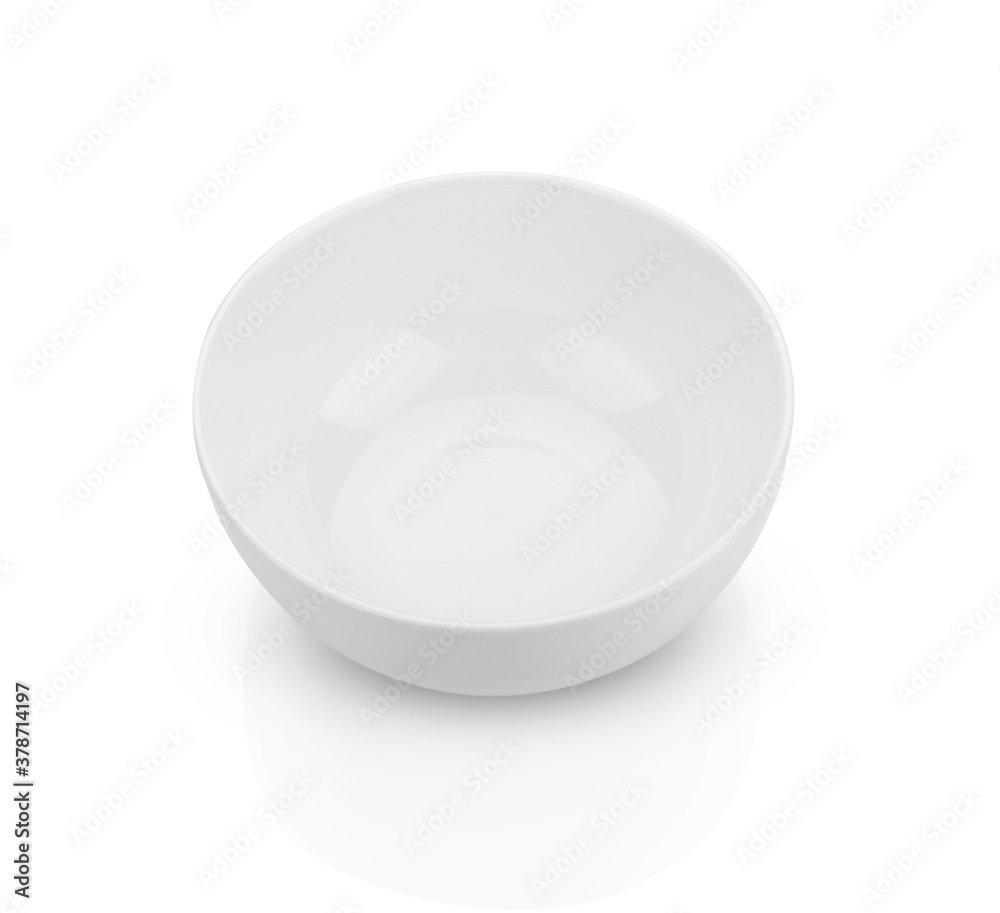 Empty white bowl isolated on white background Empty white bowl isolated on white background