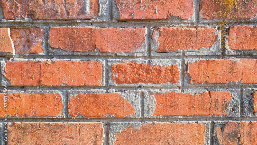 Grungy weathered red bricks wall background Grungy weathered red bricks wall background