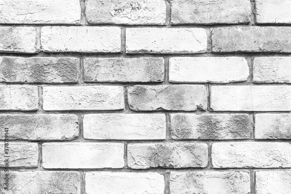 Fototapeta premium White stone brick wall texture and seamless background