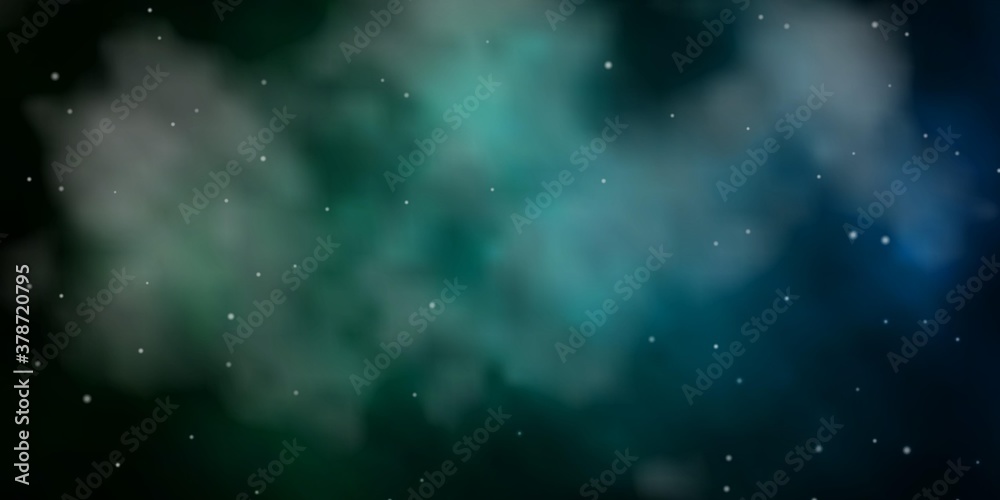 Fototapeta premium Dark Green vector layout with bright stars. Colorful illustration with abstract gradient stars. Pattern for websites, landing pages.