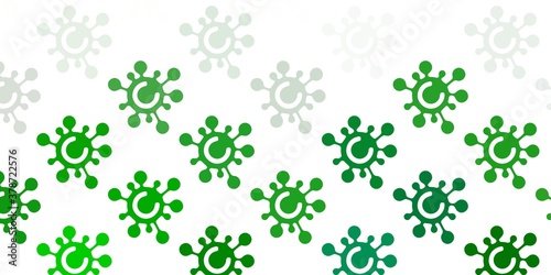 Light Green vector texture with disease symbols.