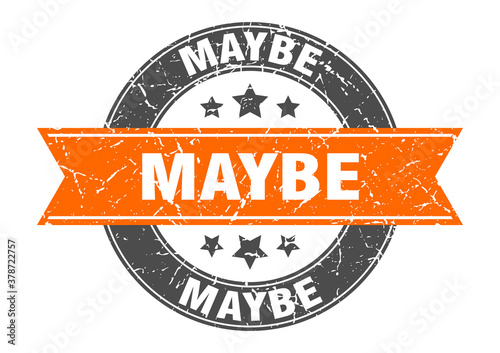 maybe round stamp with ribbon. label sign