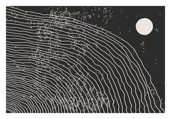 Papier peint photo Minimaliste art Création artistique abstraite aux lignes épurées  © C Design Studio