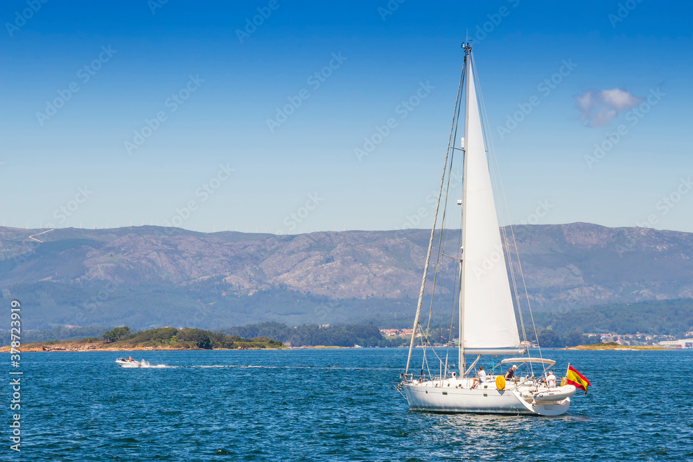 Sailing in Arousa estuary