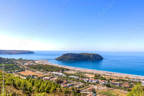 view of the coast of Praia a mare with Dino island © Mike 