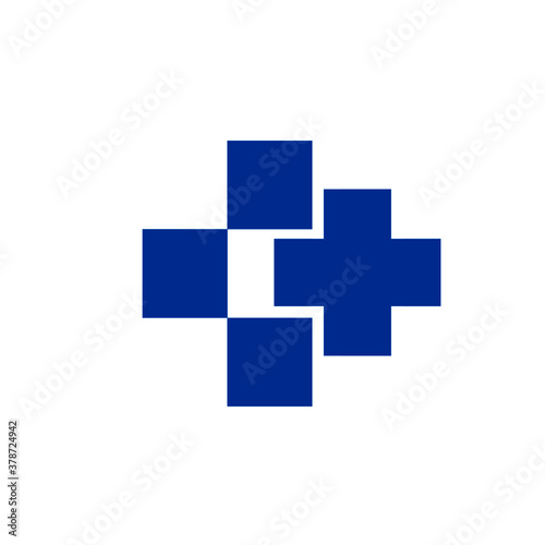 Doctor plus illustration vector logo design pharmacy and clinic and hospital symbols.