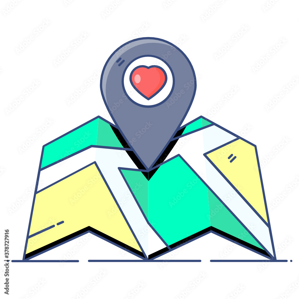 An icon of love location, heart inside location pin
An icon of love location, heart inside location pin