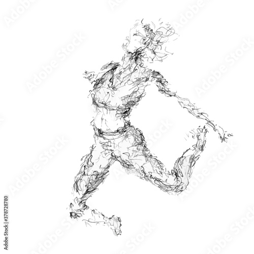 A girl dancing hip hop, motion design sketch