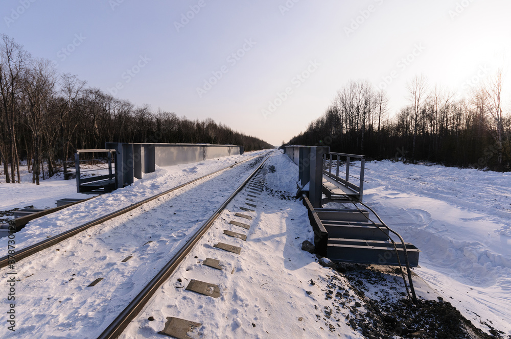 Railway bridge on Sakhalin after reconstruction Railway bridge on Sakhalin after reconstruction