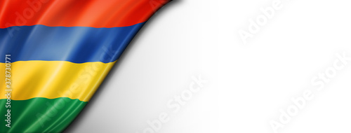 Mauritius flag isolated on white banner Free Download Mauritius flag isolated on white banner - GFXLoad