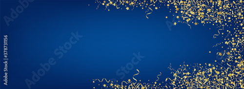 Gold Streamer Festive Vector Panoramic Blue 
