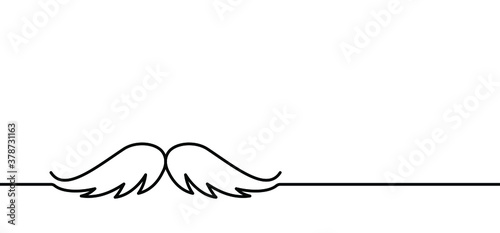 Hair hipster mustaches. Flat vector dads  mustache silhouette sign. Beard face icons For dad, papa superdad, daddy. International happy men's day (man, men).. Father's day (father).