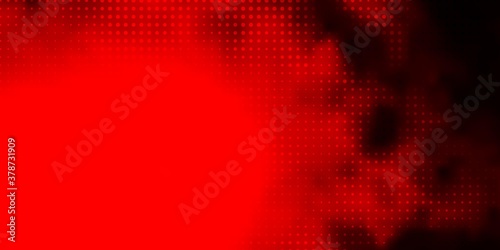 Dark Orange vector backdrop with dots. Abstract decorative design in gradient style with bubbles. Pattern for business ads.