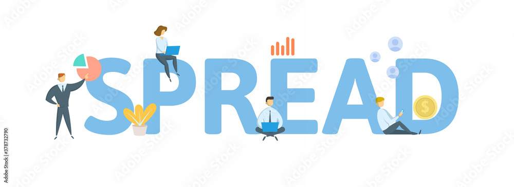 Spread. Concept with keyword, people and icons. Flat vector illustration. Isolated on white background. Spread. Concept with keyword, people and icons. Flat vector illustration. Isolated on white background.