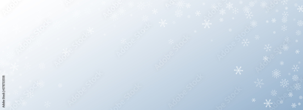 White Snowfall Vector Gray Background. Falling 