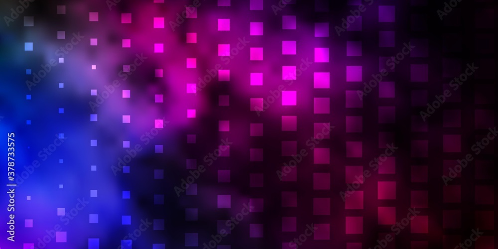 Dark Multicolor vector texture in rectangular style. Rectangles with colorful gradient on abstract background. Best design for your ad, poster, banner.