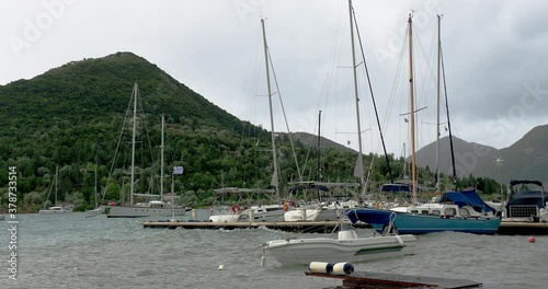 Mediterranean cyclone Ianos in Nidri on the 18th of September 2020 - Lefkas island Greece photo