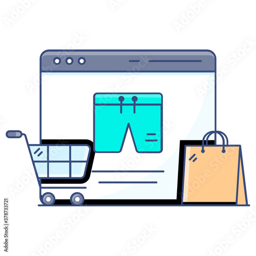 
Ecommerce website vector, online store concept 
