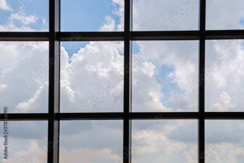clouds and window