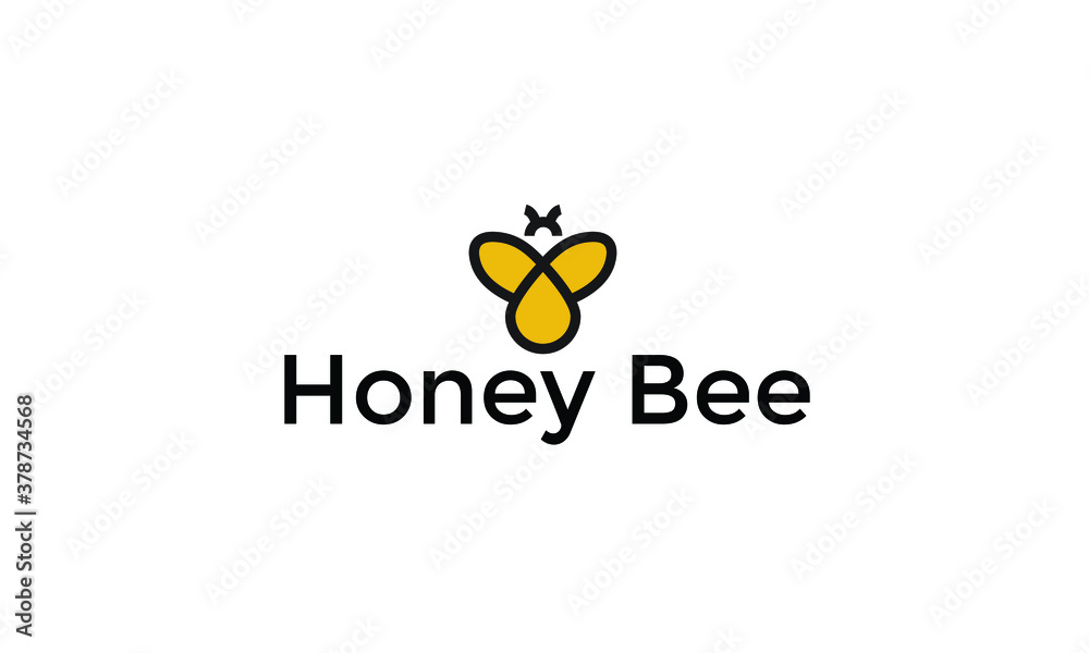 Honey Bee Logo Design And Vector Template
