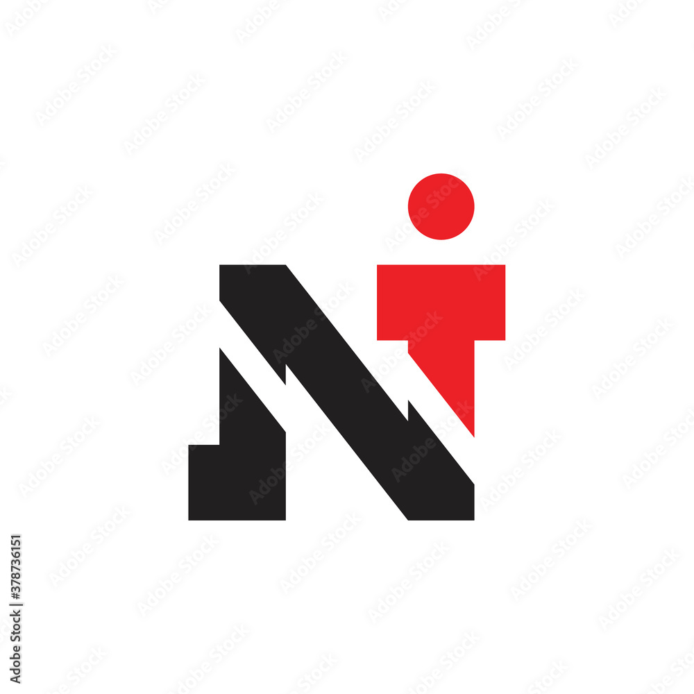 INI letter logo design vector INI letter logo design vector
