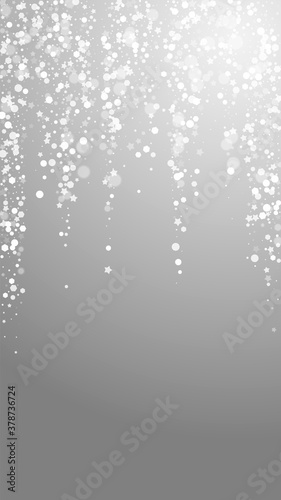 Magic stars Christmas background. Subtle flying sn