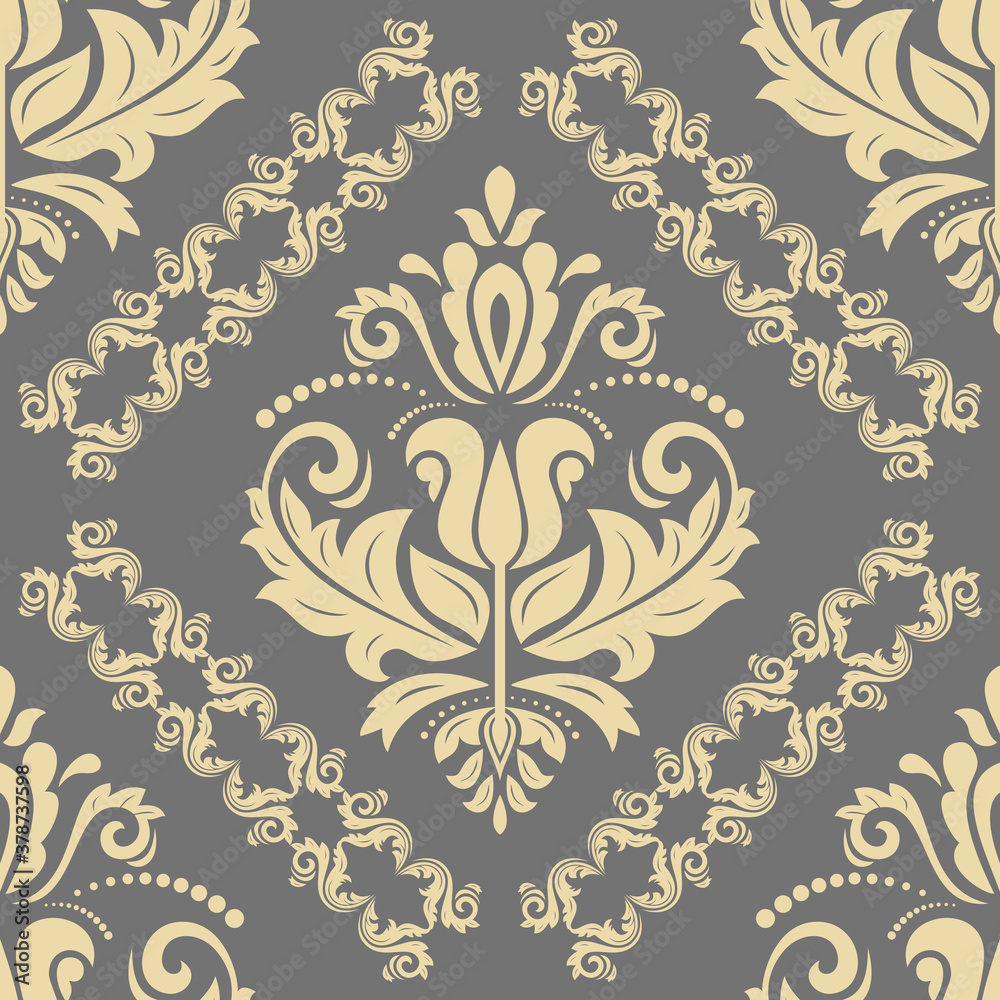 Orient vector classic golden pattern. Seamless abstract background with vintage elements. Orient background. Ornament for wallpaper and packaging Orient vector classic golden pattern. Seamless abstract background with vintage elements. Orient background. Ornament for wallpaper and packaging