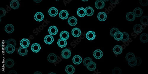 Dark green vector texture with disease symbols.