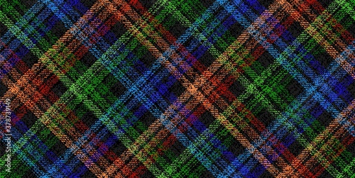 ragged old dark seamless pattern neon rgb colors tartan ornament for textile texture with lost threads	
