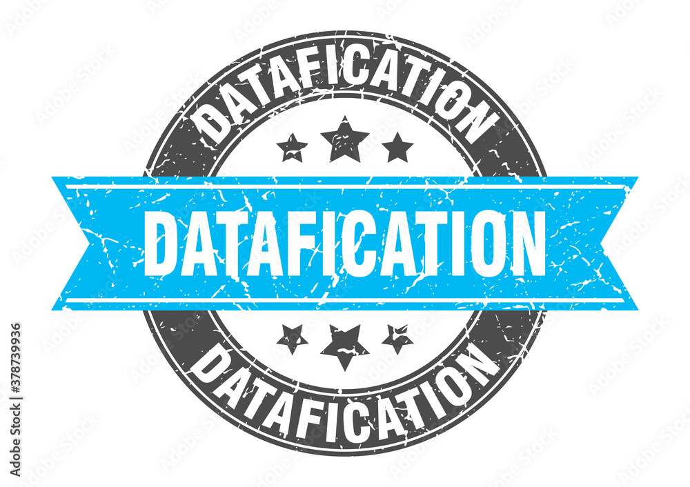 datafication round stamp with ribbon. label sign datafication round stamp with ribbon. label sign