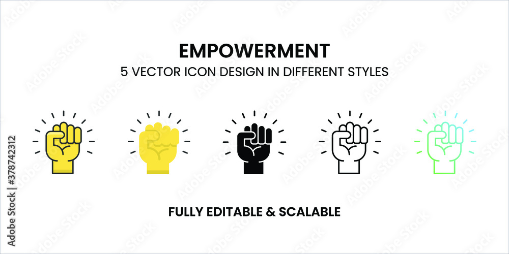 © Talha D - Empowerment vector icon in colored outline, flat, glyph, line and gradient © Talha D - Empowerment vector icon in colored outline, flat, glyph, line and gradient