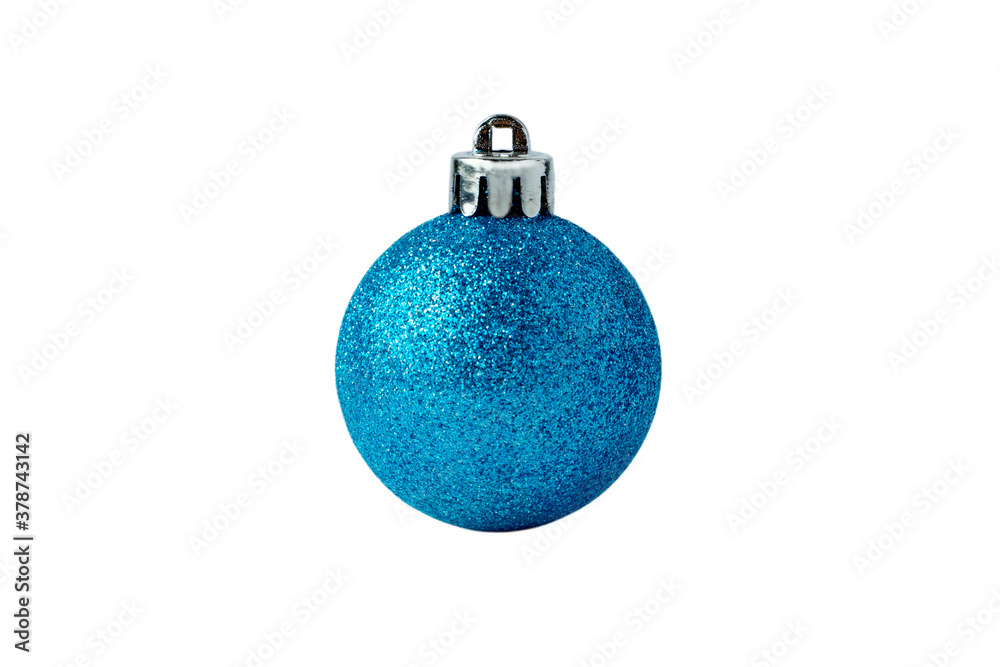 Preparing for Christmas and New Year. Blue balloon isolate on white background Preparing for Christmas and New Year. Blue balloon isolate on white background