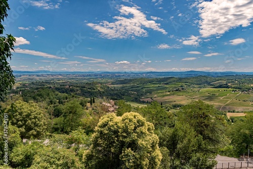 Foto Landschaft der Toskana bei Montepulciano in Italien