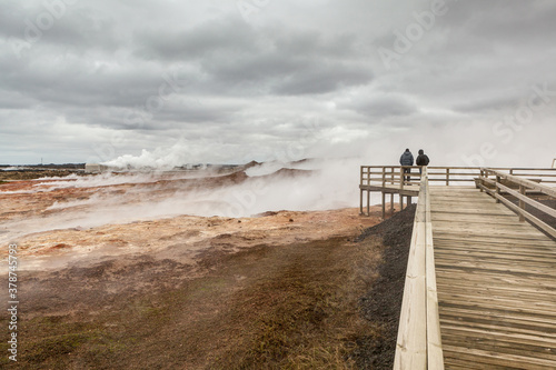 Gunnuhver mud pools and steam vents