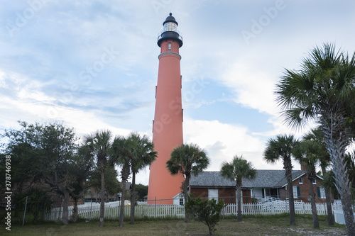 Ponce de Leon Inlet Lighthouse on a bright tday in Florida, USA photo