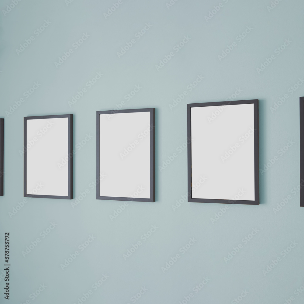 Elegant empty photo frames for text or images on a wall. Wedding or birthday invitation. Elegant empty photo frames for text or images on a wall. Wedding or birthday invitation.