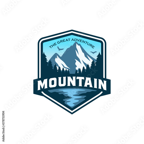 Mountains logo design vector template