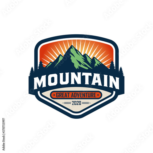 Mountains logo design vector template