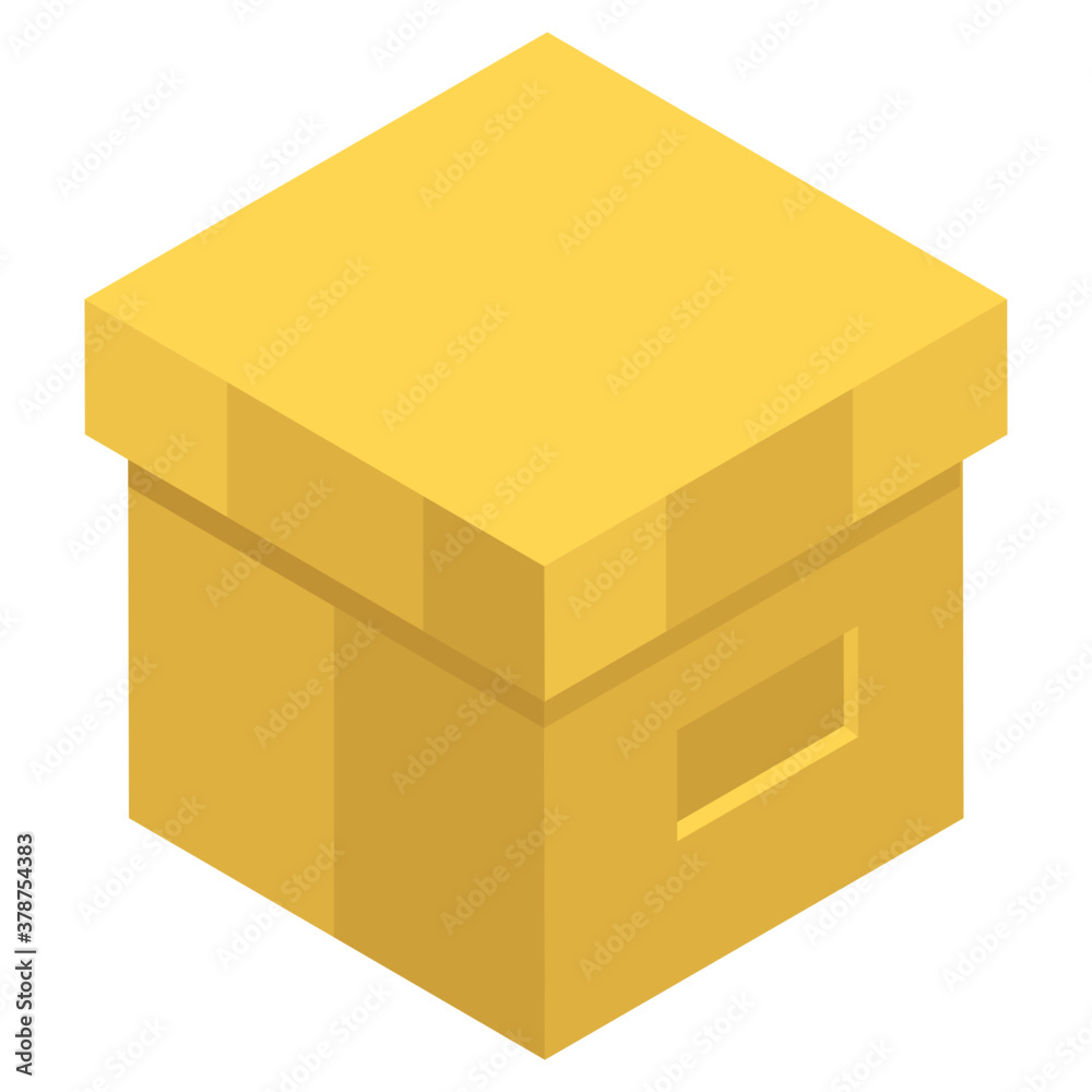 Obraz premium Icon of package in isometric design 