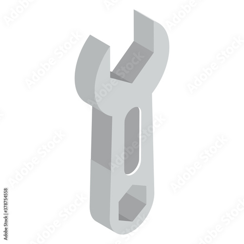
Mechanical setting tool, isometric icon of wrench vector design 

