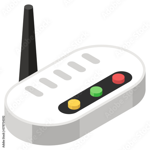 
An access point device with signals, wifi router
