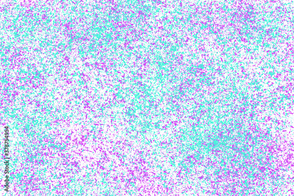 Bright watercolor brushed particles pattern on white
