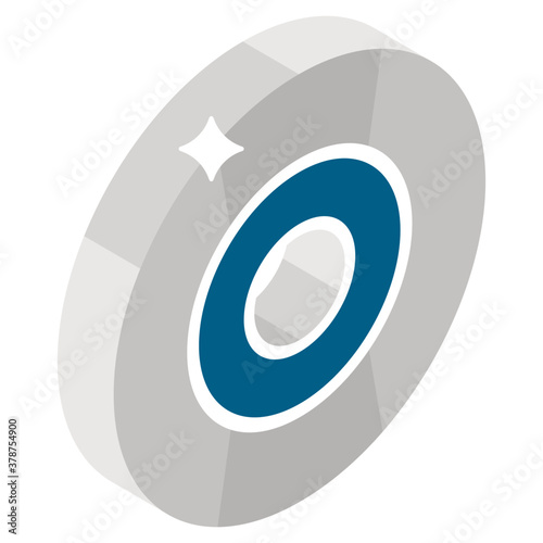 
Led ceiling bulb icon isometric vector design, energy saver 
