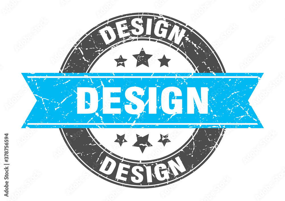 Fototapeta premium design round stamp with ribbon. label sign