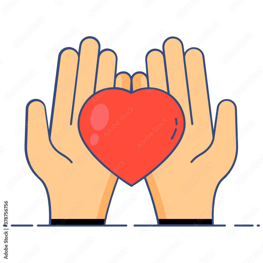 Donation icon, vector of heart charity concept
Donation icon, vector of heart charity concept