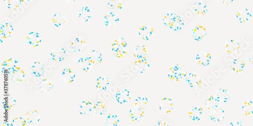 Light blue, yellow vector pattern with spheres.