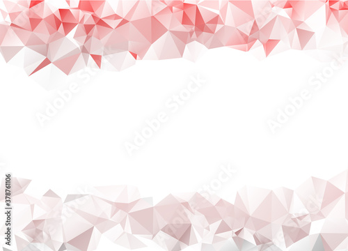 Red & Grey Crystals Triangles On Upper & Lower Side Abstract Low Poly Polygonal Background Vector Illustration