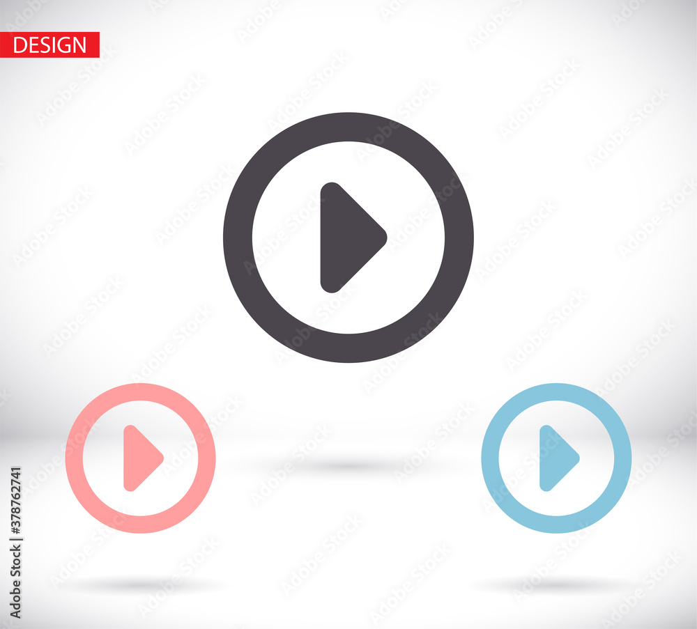 button player vector icon. lorem ipsum Flat Design JPG