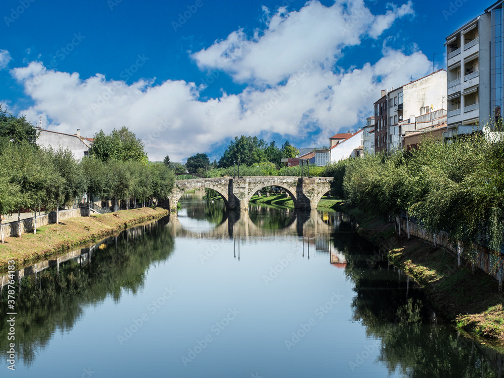Old bridge in Monforte de Lemos - Spain