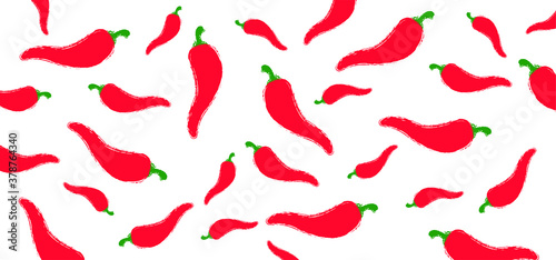 Fresh red hot chili cayenne pepper peppers line pattern Vector icon icons sign vegan vegans mexican mexicans foot foots ripe fruit fruits symbol Happy spicy vegetable cartoon art cooking cook Yummy